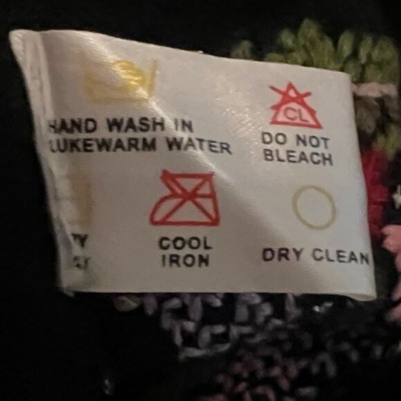 Vintage Italian Merino Wool Sweater Cardigan Womens Large Magnolia Embroidery - Picture 10 of 10